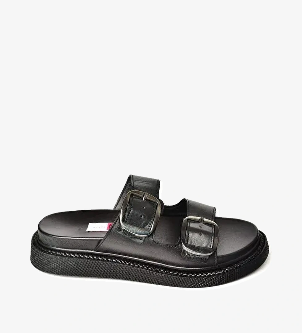 P5400332 Siyah Kadın Terlik - Görsel 1