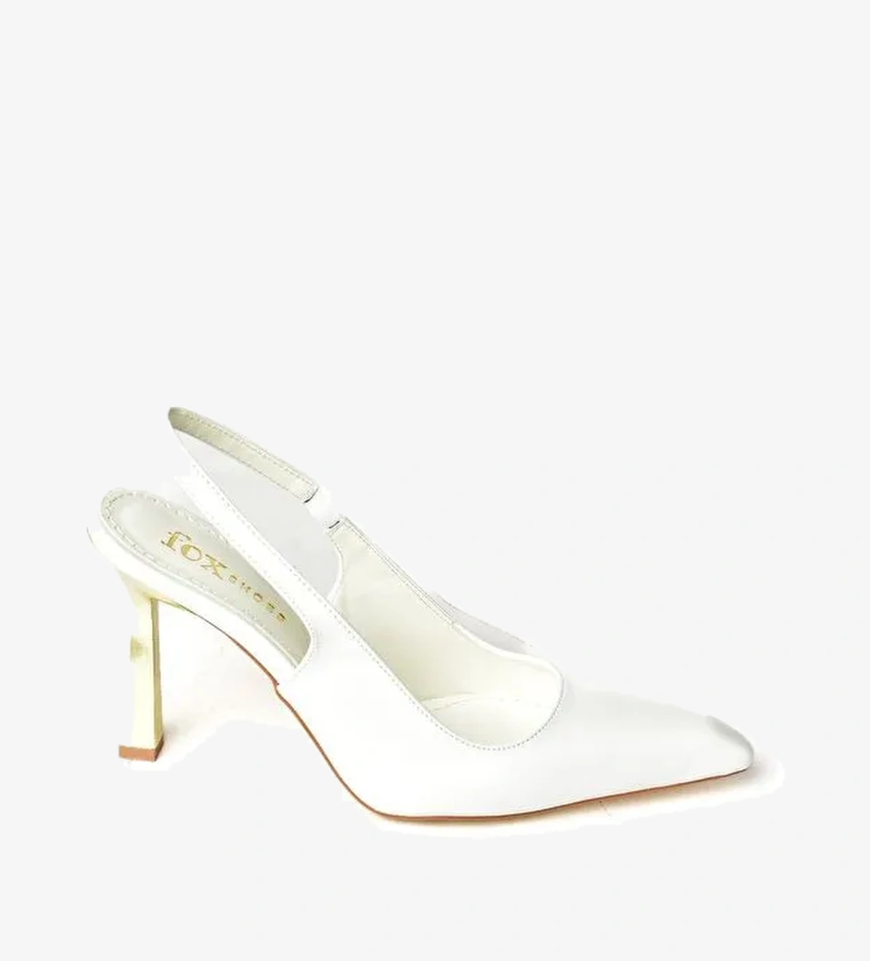 S7520746 Beyaz Kadın Topuklu Ayakkabı