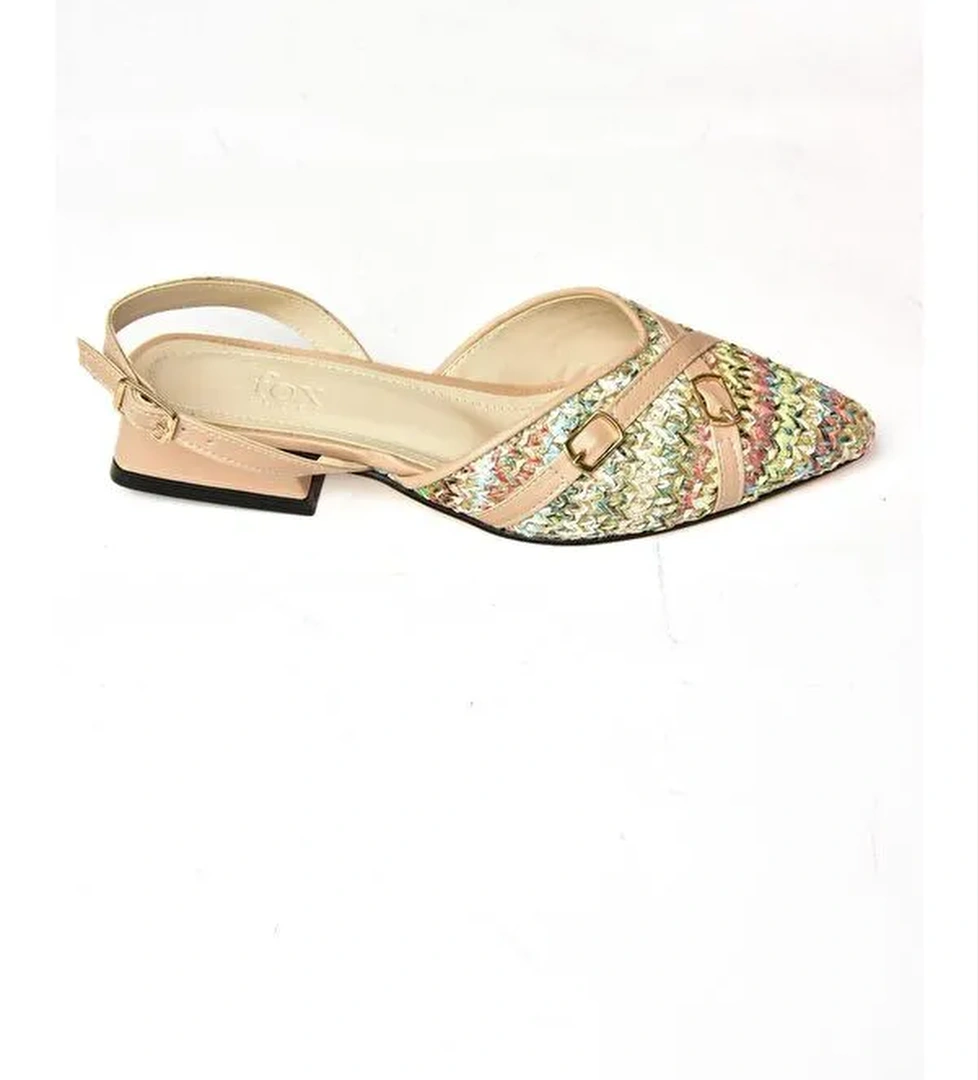 Fox Shoes S9605431 Siyah Multi Kadın Babet Ayakkabı model görseli