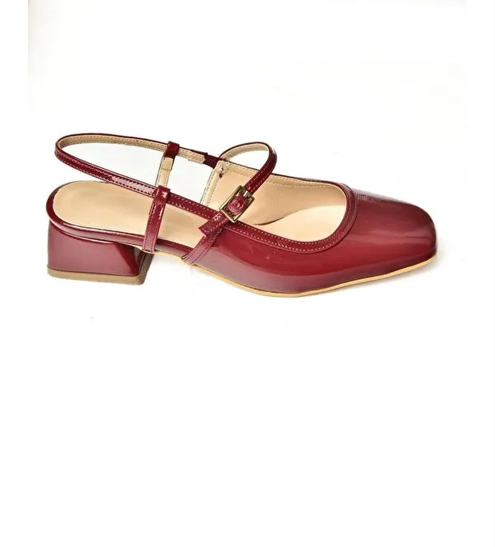 S4725726 Bordo Kadın Babet Ayakkabı