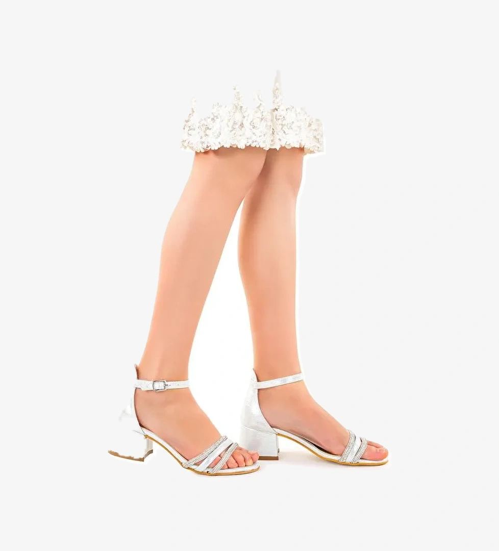 Helena Vakko Günlük Kız Çocuk 3 Cm Topuklu Sandalet Abiye Ayakkabı