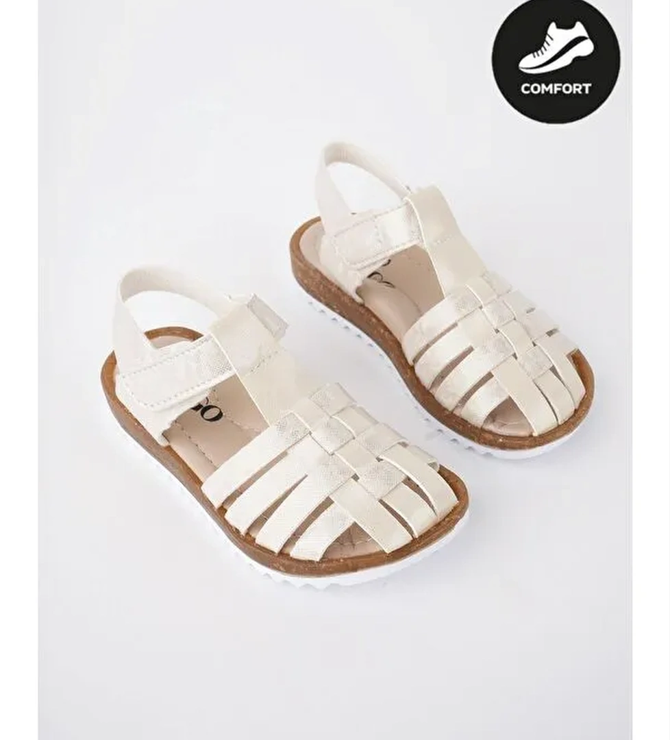 Rapun Günlük Ortopedik Hafif Taban Cırtlı Kız Çocuk Sandalet