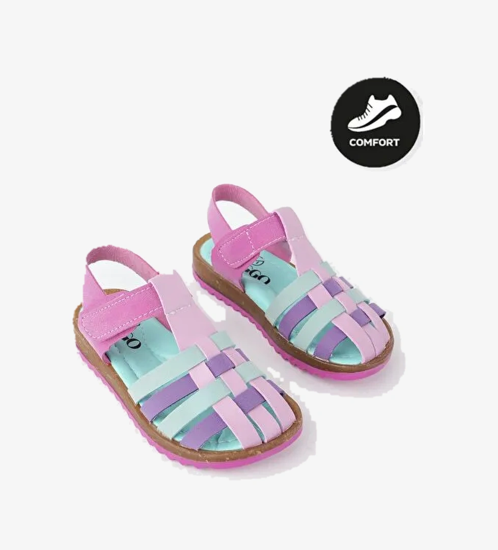 Rapun Günlük Ortopedik Hafif Taban Cırtlı Kız Çocuk Sandalet