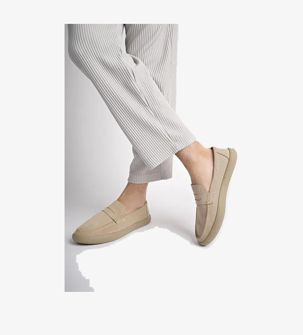 DENZEL Günlük Klasik Hakiki Deri Casual Rahat Ortopedik Bağcıksız Erkek Ayakkabı