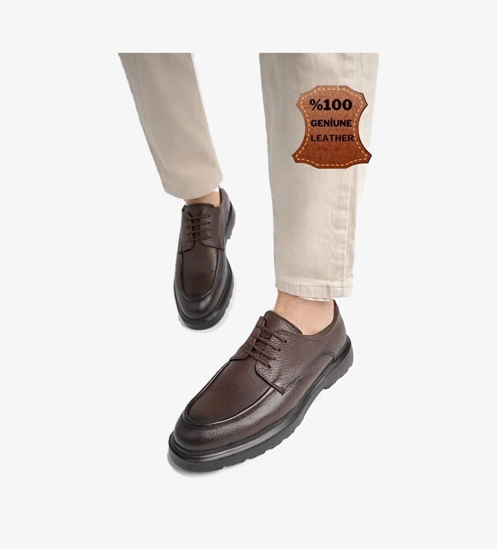 SAMUEL Günlük Klasik Hakiki Deri Casual Rahat Ortopedik Kalın Taban Erkek Ayakkabı - Görsel 1