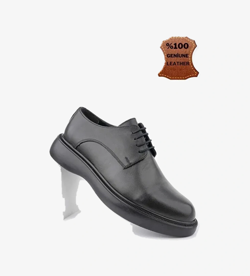 SMİTH Günlük Klasik Hakiki Deri Casual Rahat Ortopedik Kalın Taban Erkek Ayakkabı - Görsel 1