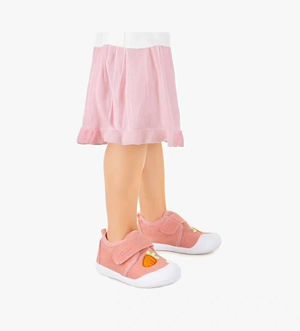 Strawberry Cırtlı Kız Bebek İlk Adım Panduf Ayakkabı