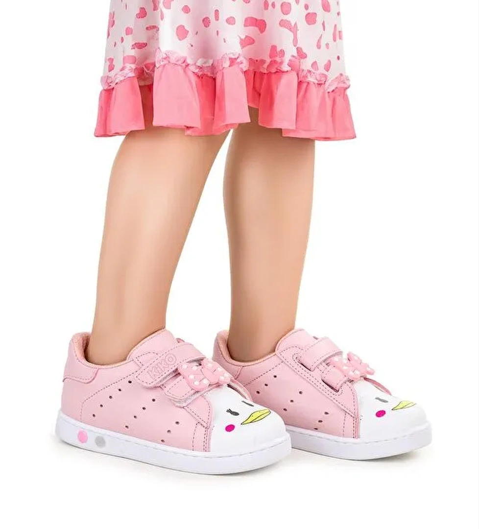 Bart Cırtlı Işıklı Kız Bebek Spor Ayakkabı - Görsel 1