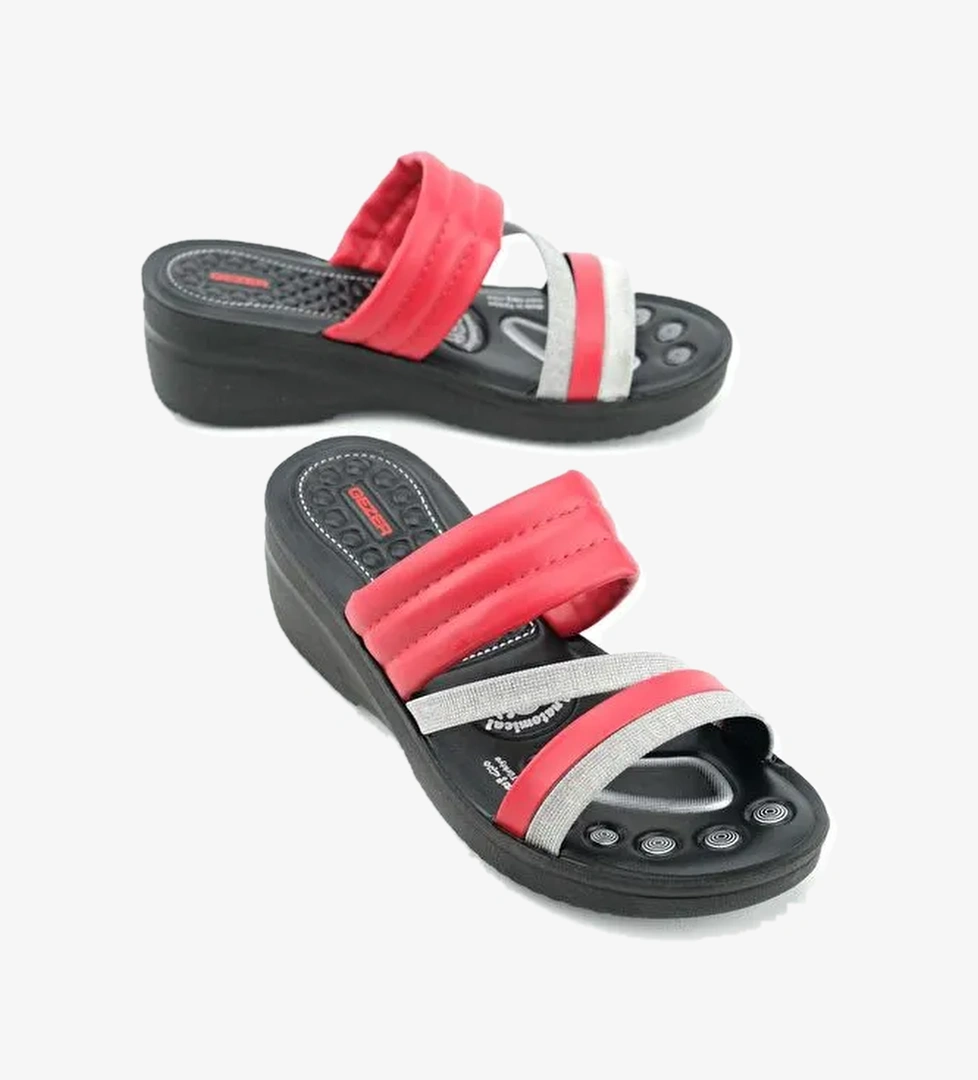 Yazlık Kadın Yüksek Topuk Anatomik Rahat Taban Günlük Terlik