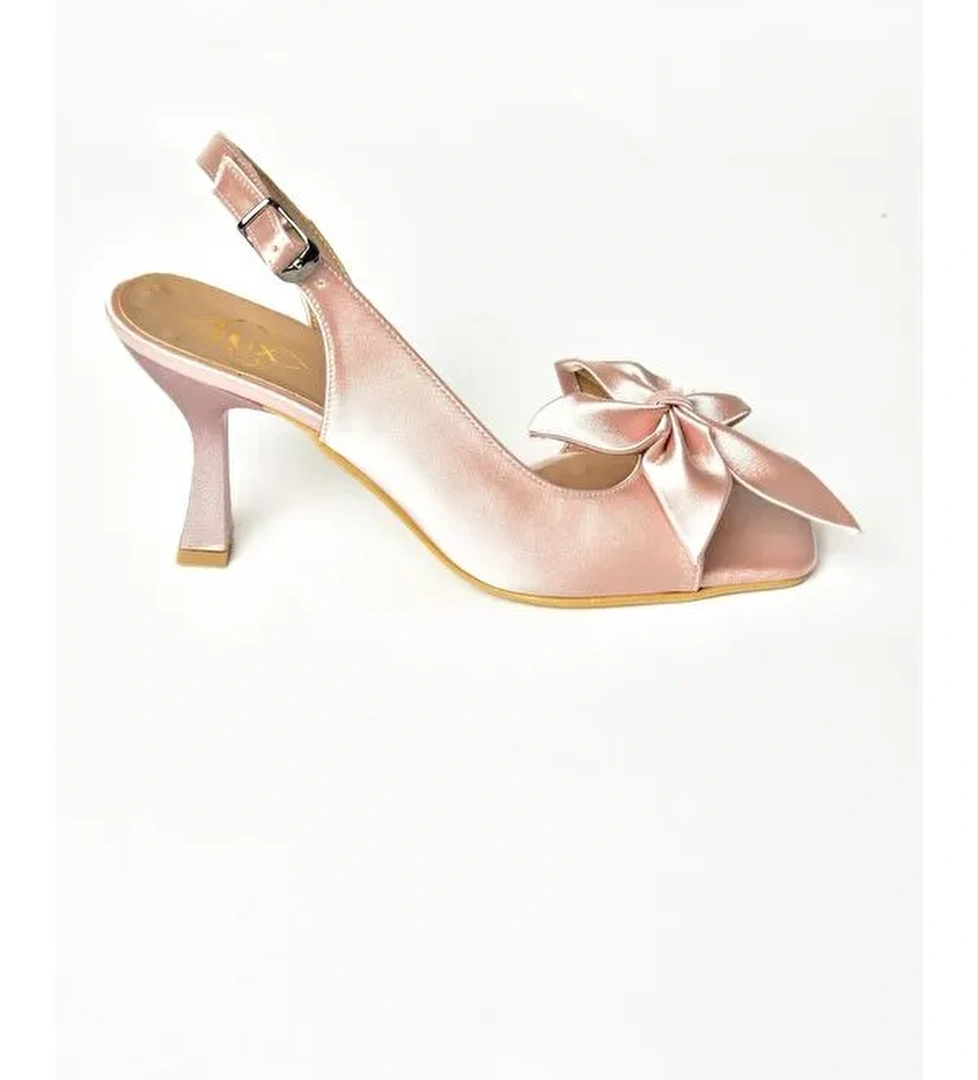 K7493849 Pudra Kadın Topuklu Ayakkabı