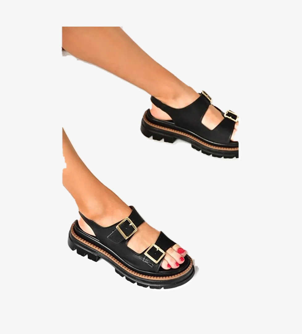 S4373022 Siyah Kadın Sandalet