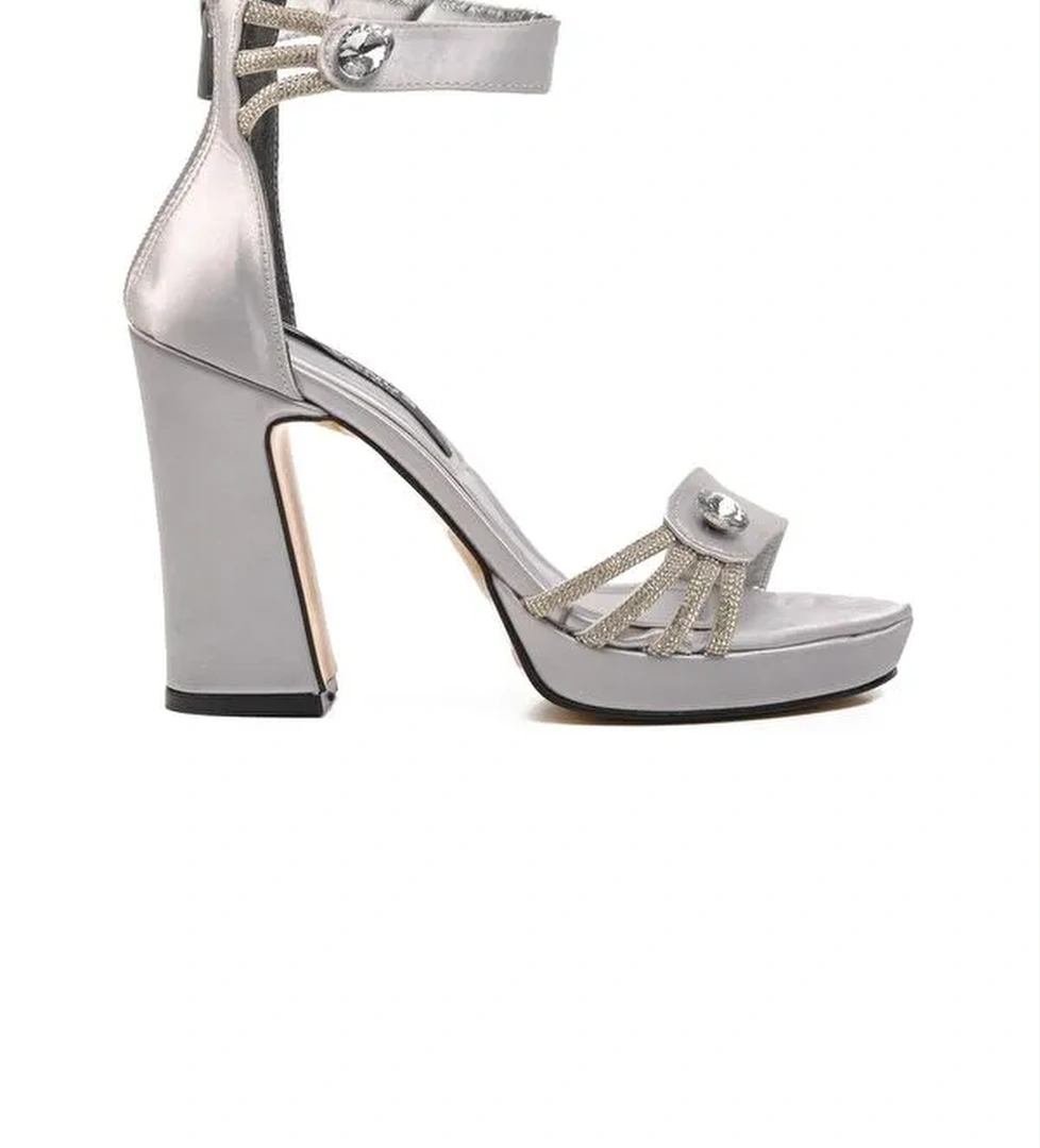 Gümüş Kadın Abiye Ayakkabı 23110916Y