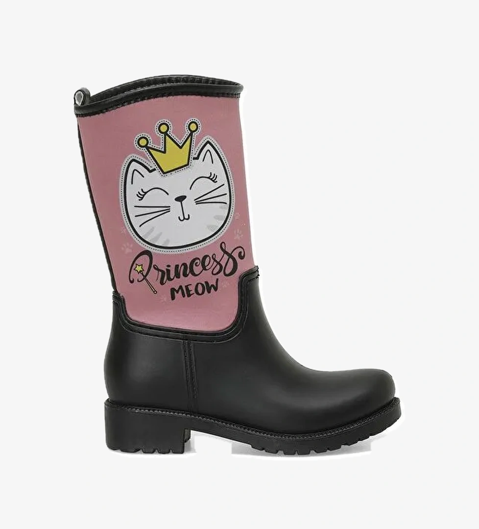 ELIS F 3PR Siyah Kız Çocuk Yağmur Çizmesi - Görsel 1