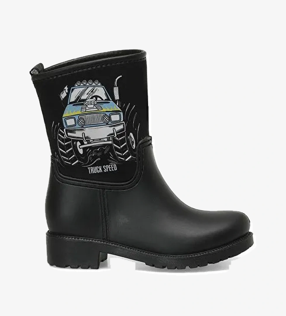 ELIS F 3PR Siyah Erkek Çocuk Yağmur Çizmesi - Görsel 1