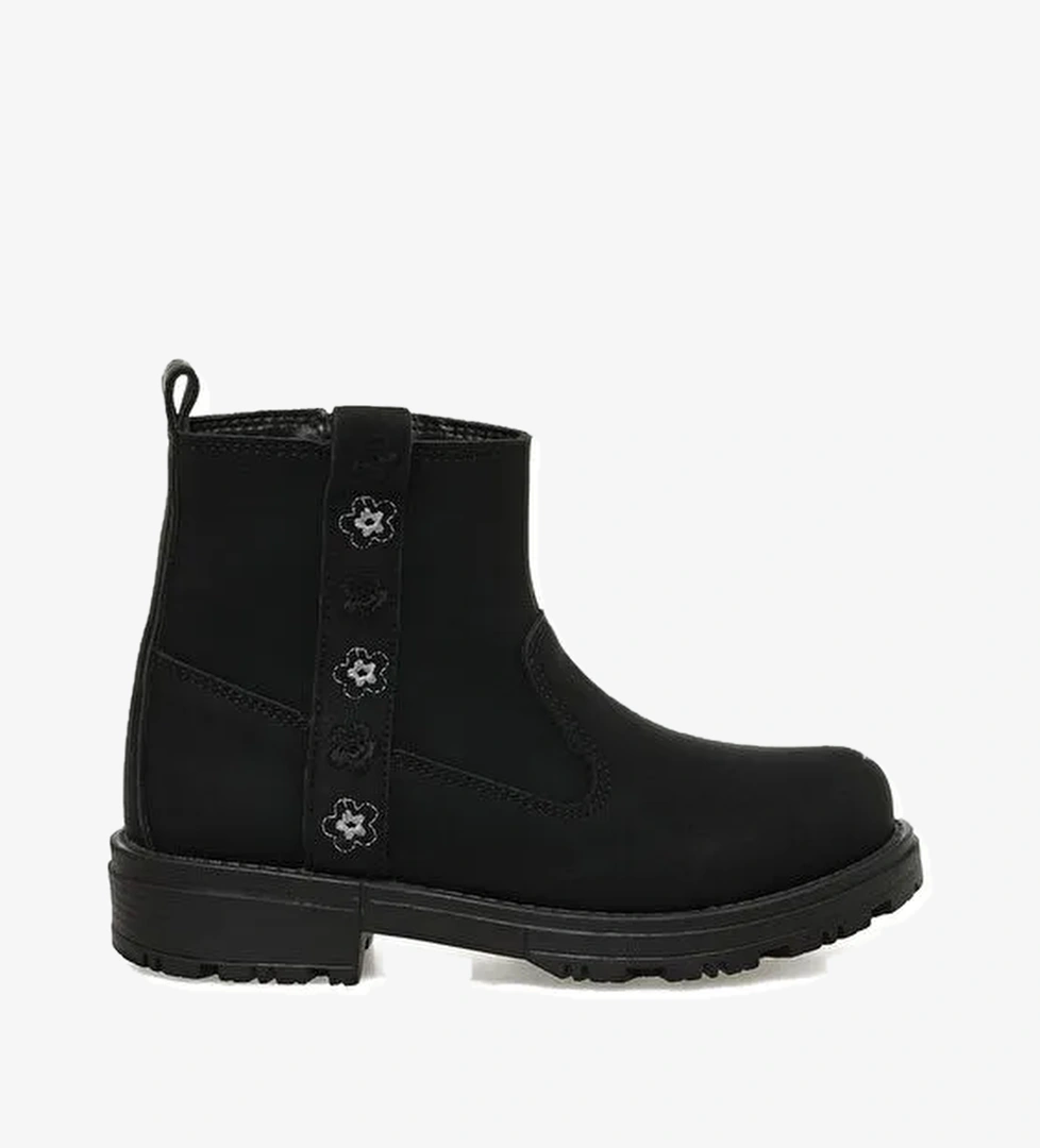 LOUIS.F 3PR Siyah Kız Çocuk Biker Bot - Görsel 1