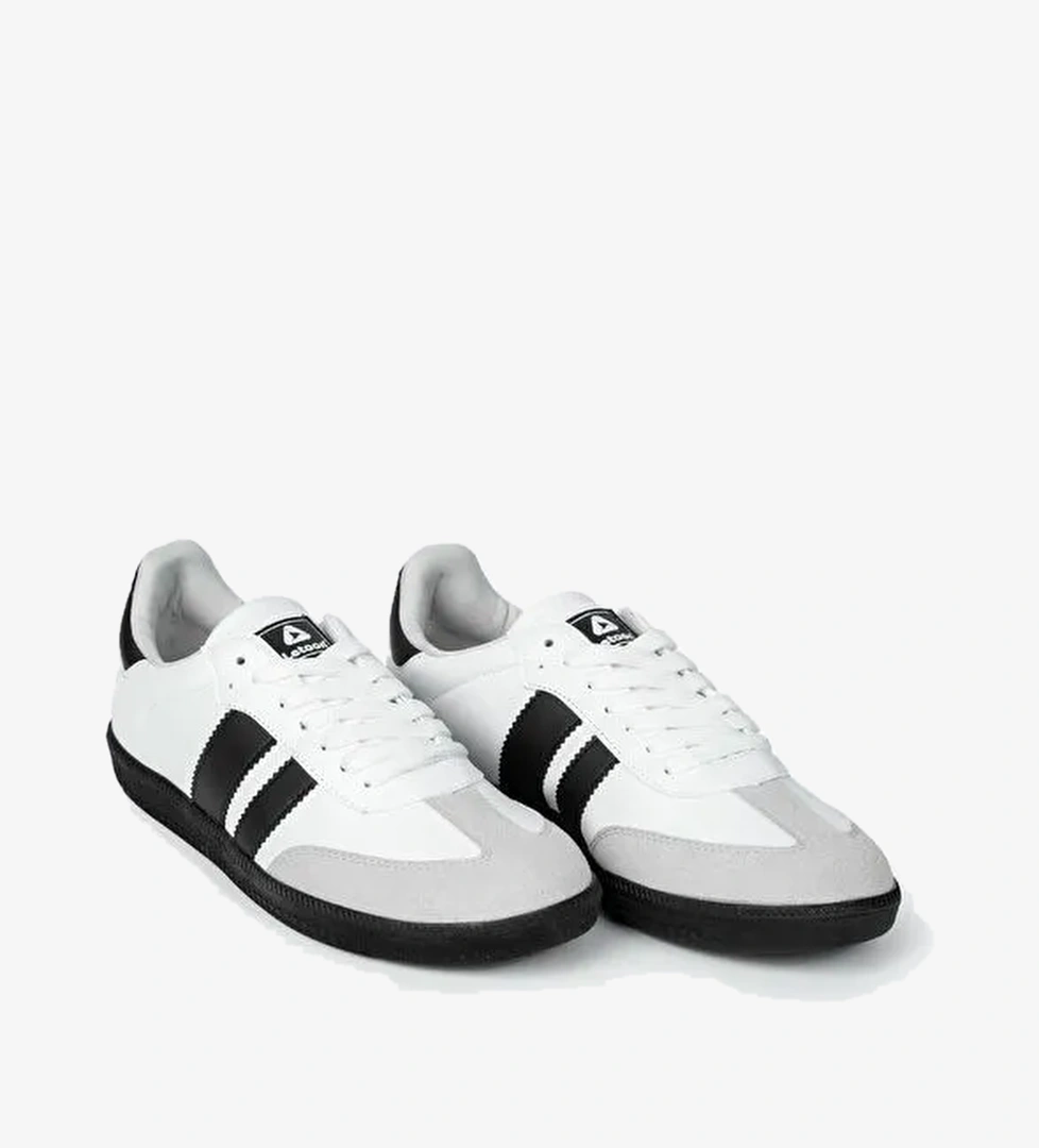 Yuvarlak Burunlu Bağcıklı Şeritli Erkek Spor Ayakkabı