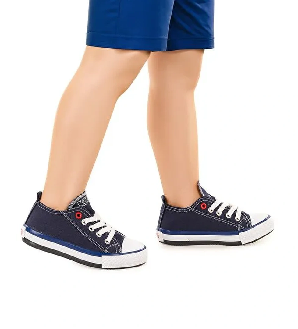 Tinna Bağcıklı Erkek Çocuk Keten Spor Ayakkabı - Görsel 1