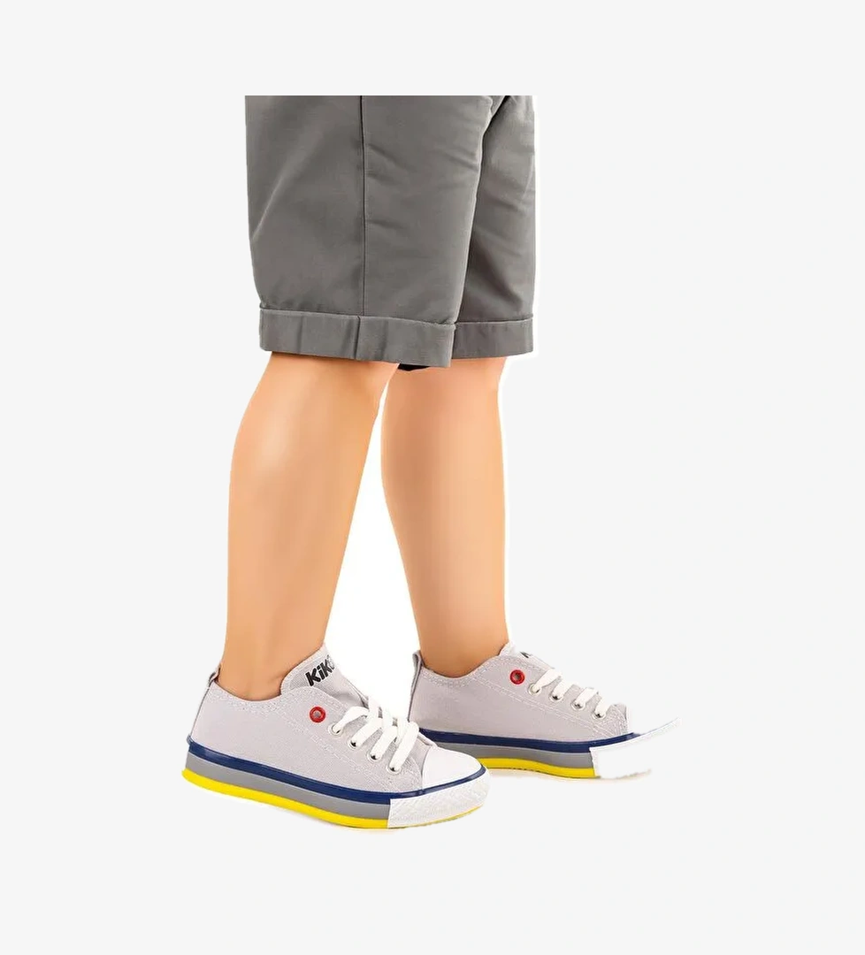 Tinna Bağcıklı Erkek Çocuk Keten Spor Ayakkabı - Görsel 1