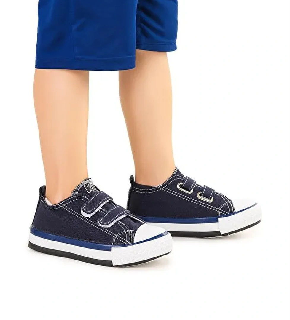 Linen Cırtlı Erkek Bebek Keten Spor Ayakkabı - Görsel 1