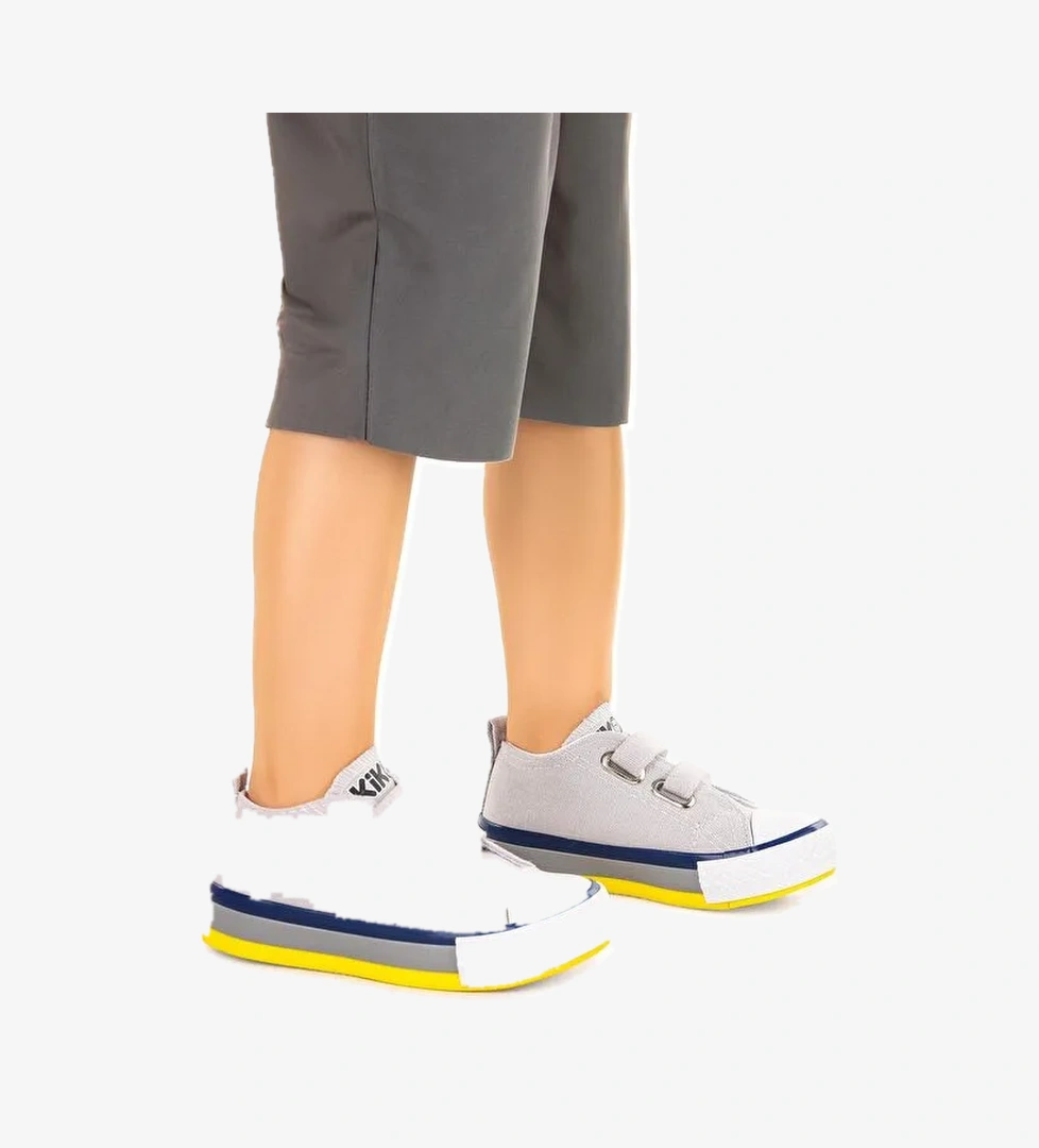 Linen Cırtlı Erkek Bebek Keten Spor Ayakkabı - Görsel 1