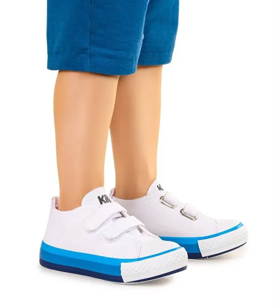 Linen Cırtlı Erkek Bebek Keten Spor Ayakkabı - Görsel 1