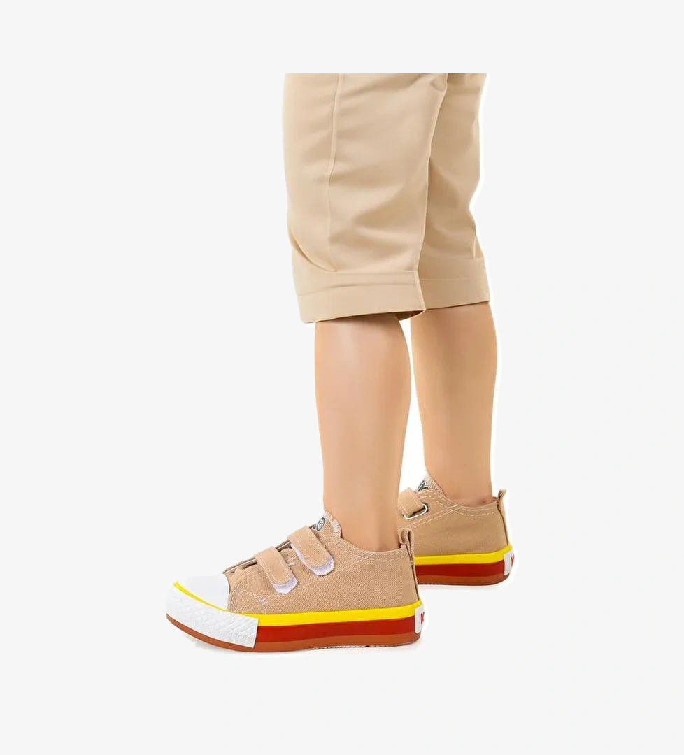 Linen Cırtlı Erkek Bebek Keten Spor Ayakkabı - Görsel 1