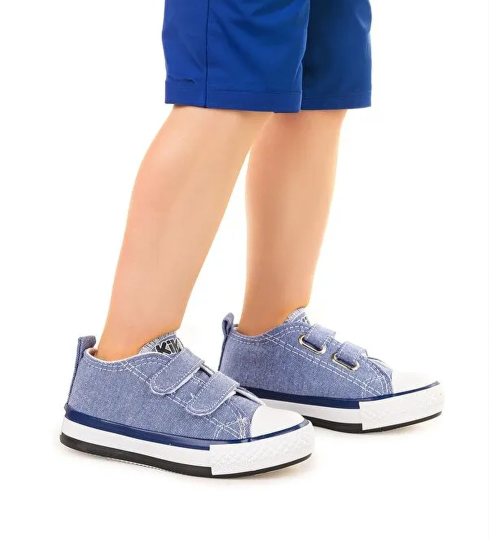 Linen Cırtlı Erkek Bebek Keten Spor Ayakkabı