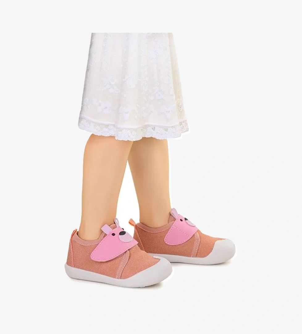 Winni Cırtlı Kız Bebek İlk Adım Panduf Ayakkabı - Görsel 1