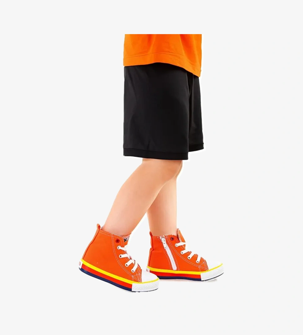 Tinna Bağcıklı Erkek Çocuk Boğazlı Keten Spor Ayakkabı - Görsel 1