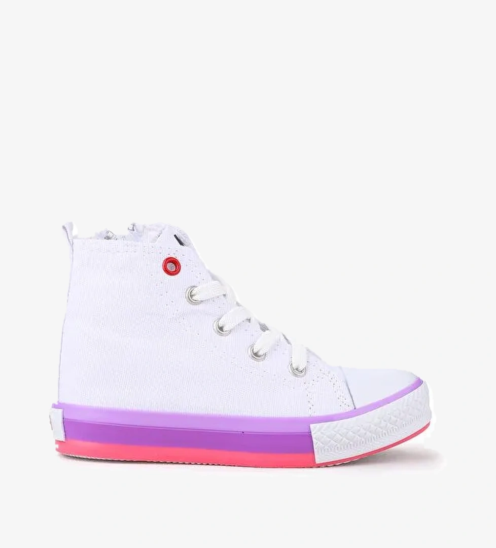 Tinna Bağcıklı Kız Çocuk Boğazlı Keten Spor Ayakkabı