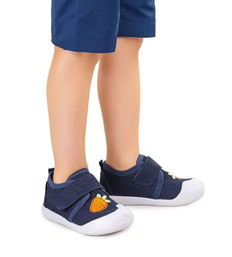 Strawberry Cırtlı Erkek Bebek İlk Adım Panduf Ayakkabı - Görsel 1