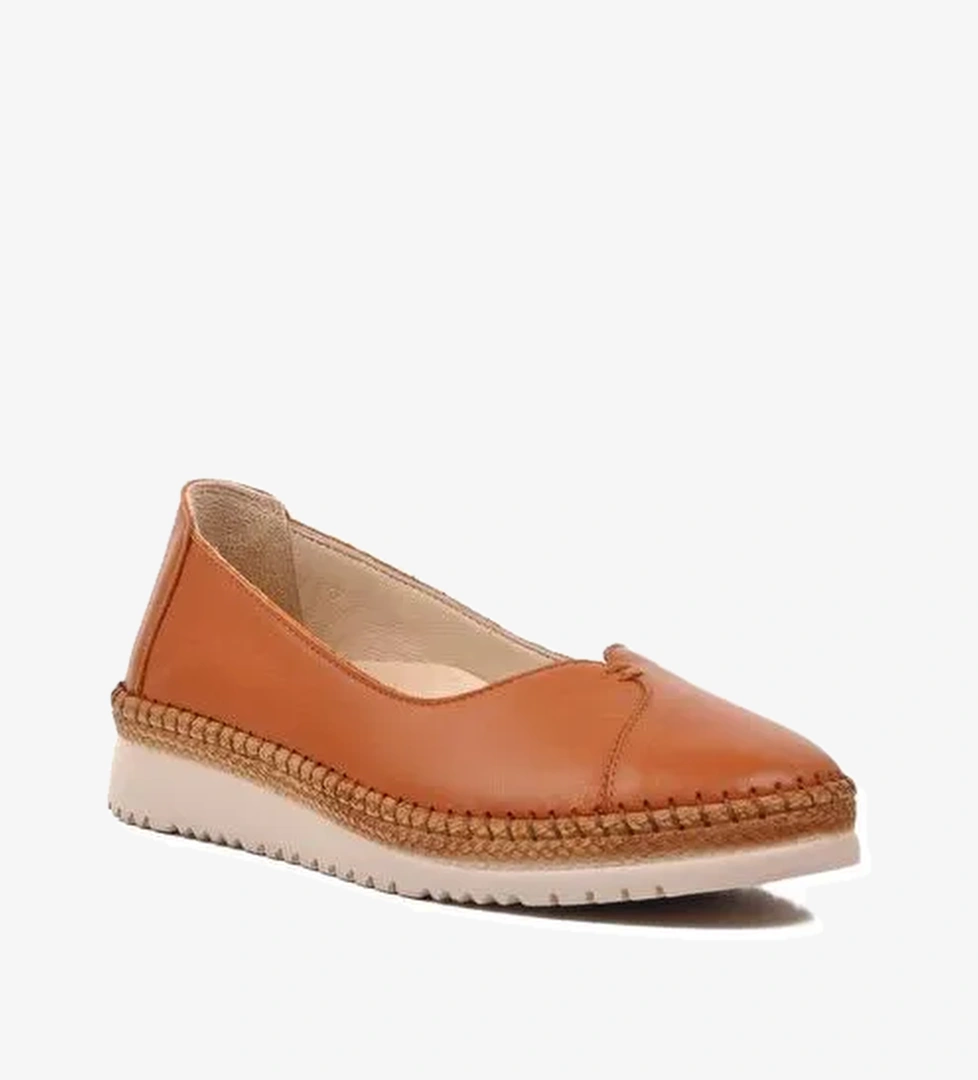 Taba Hakiki Deri Kadın Casual Ayakkabı 241737