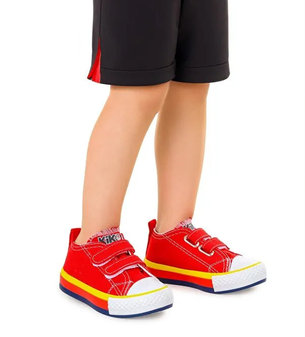 Linen Cırtlı Erkek Bebek Keten Spor Ayakkabı - Görsel 1