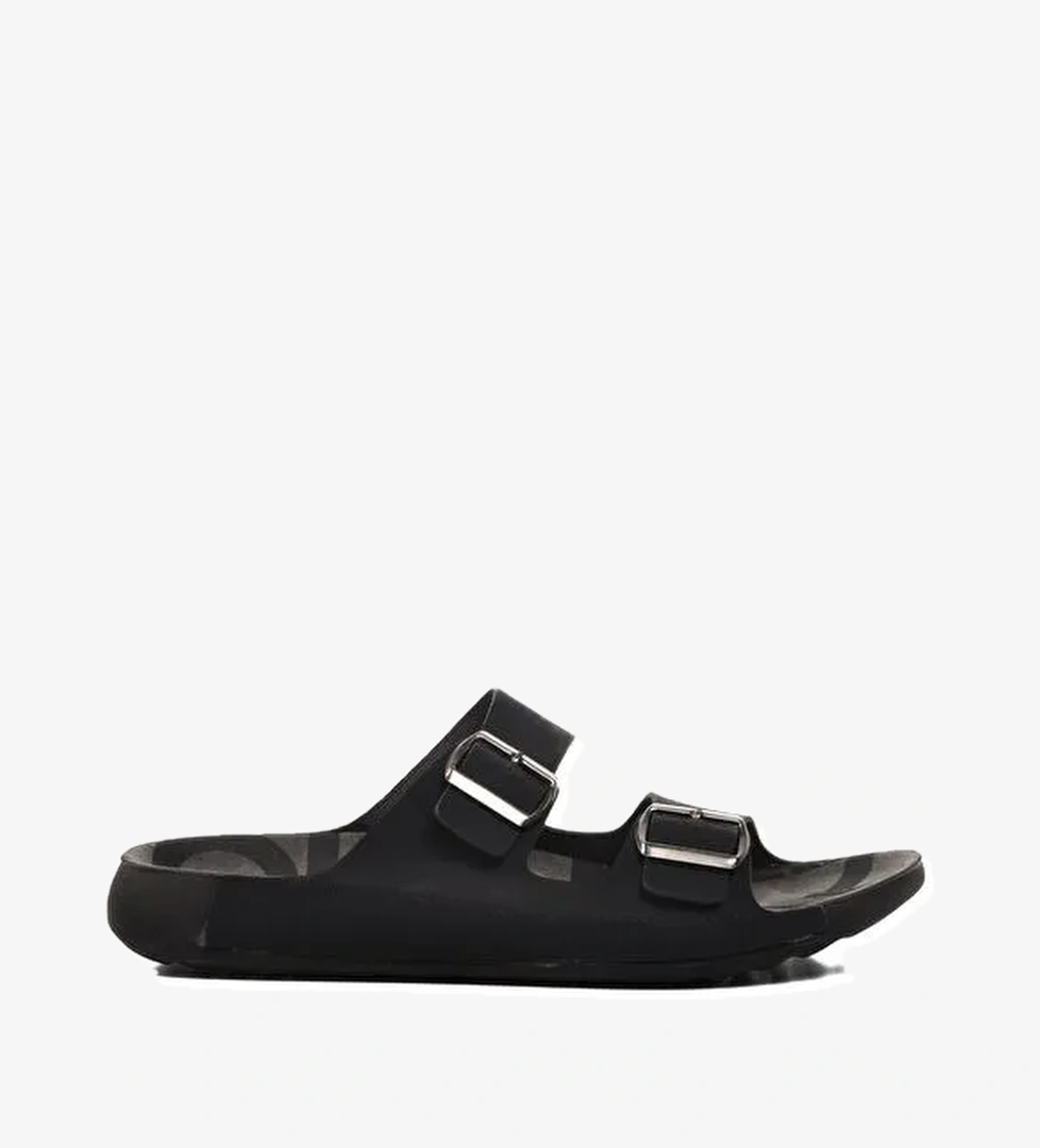 Ayakmod Kahve Siyah Çift Bantlı Erkek Terlik 66.001 model görseli