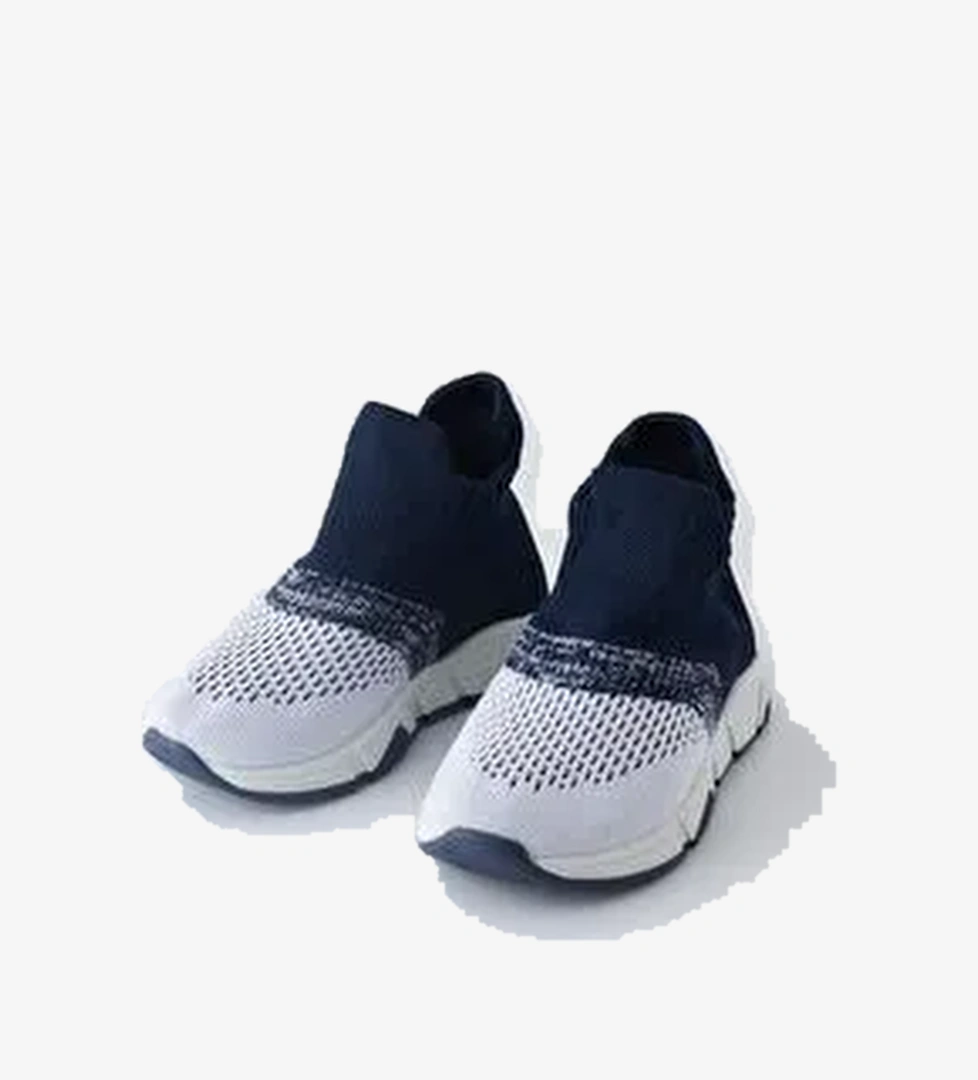 Çocuk Lacivert Beyaz Renk Geçişli Çorap Ayakkabı - Görsel 1