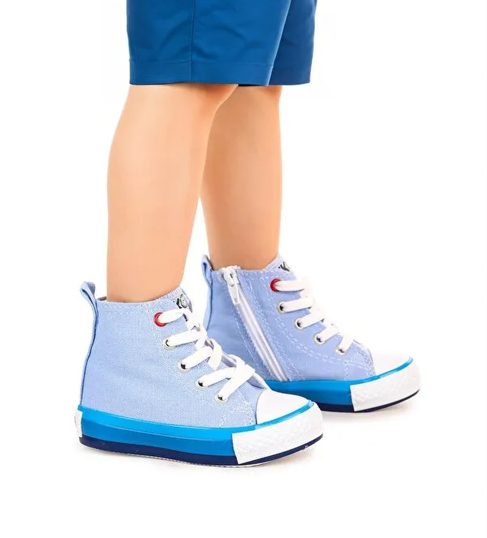 Tinna Bağcıklı Erkek Bebek Boğazlı Keten Spor Ayakkabı - Görsel 1