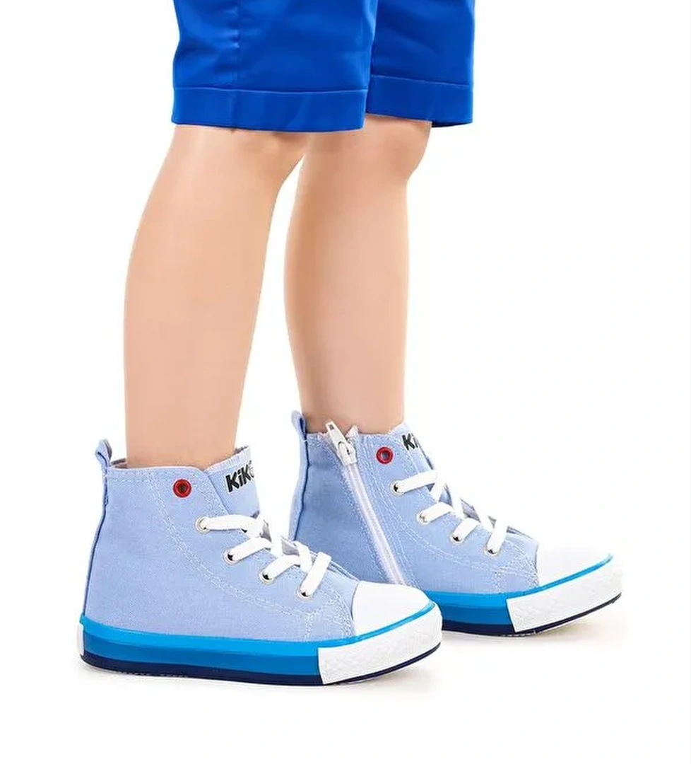 Tinna Bağcıklı Erkek Çocuk Boğazlı Keten Spor Ayakkabı - Görsel 1