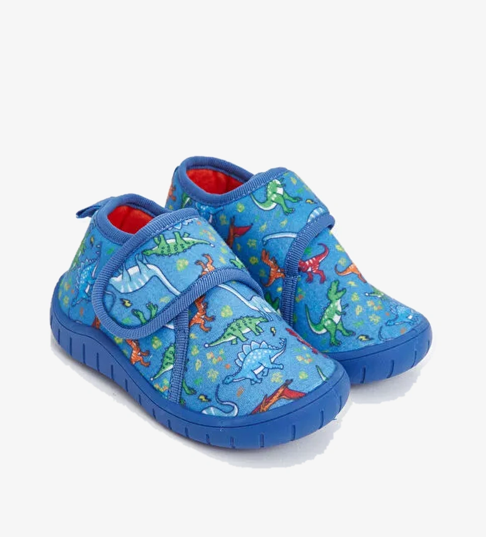 Baskılı Erkek Bebek Ev Ayakkabısı - Görsel 1