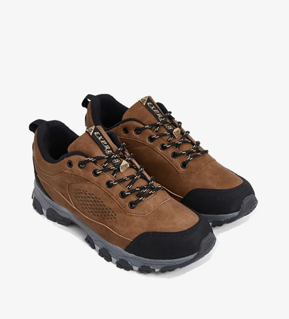 Bağcıklı Kalın Taban Erkek Trekking Ayakkabı - Görsel 1