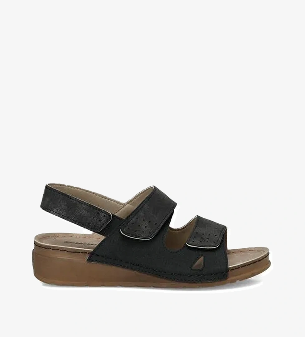 166359.BZ4FX Siyah Kadın Comfort Sandalet - Görsel 1