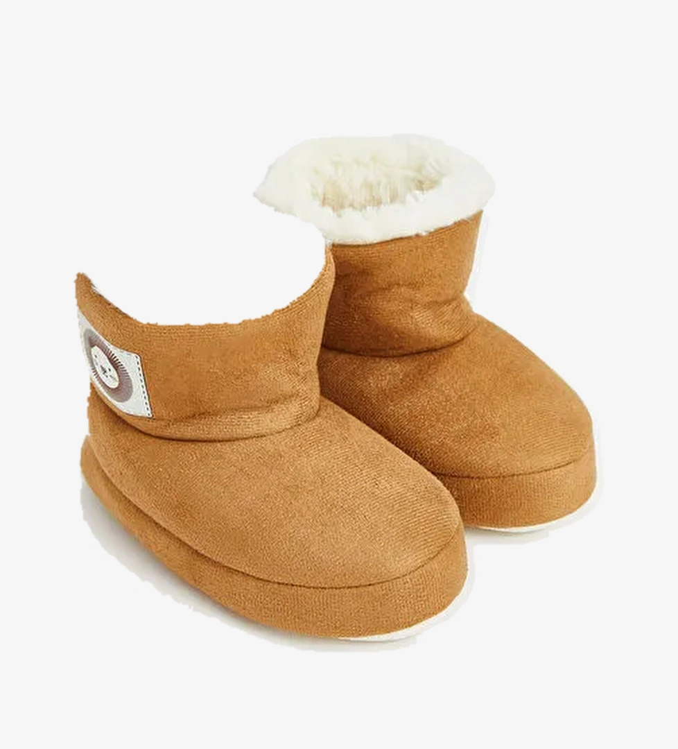 Baskılı Pelüş Erkek Bebek Ev Botu - Görsel 1