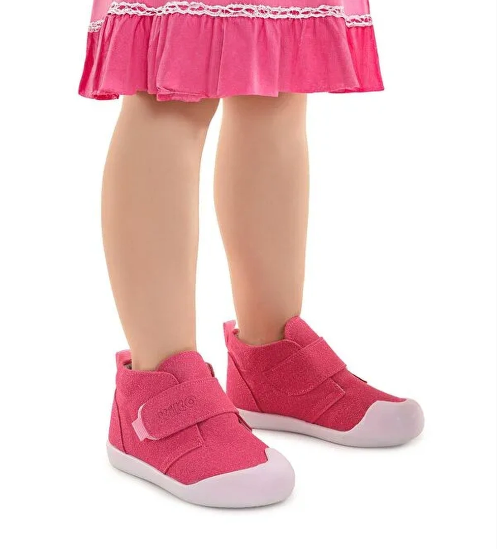 Winnie İlk Adım Cırtlı Kız Bebek Günlük Bot Ayakkabı - Görsel 1