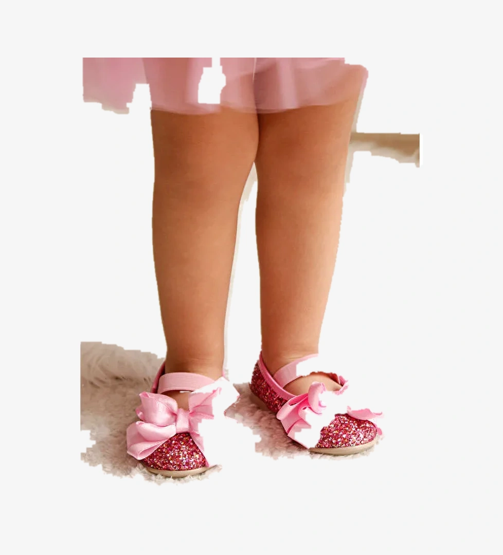 Le Mabelle Pembe Fiyonklu Simli Kız Çocuk Ayakkabı model görseli