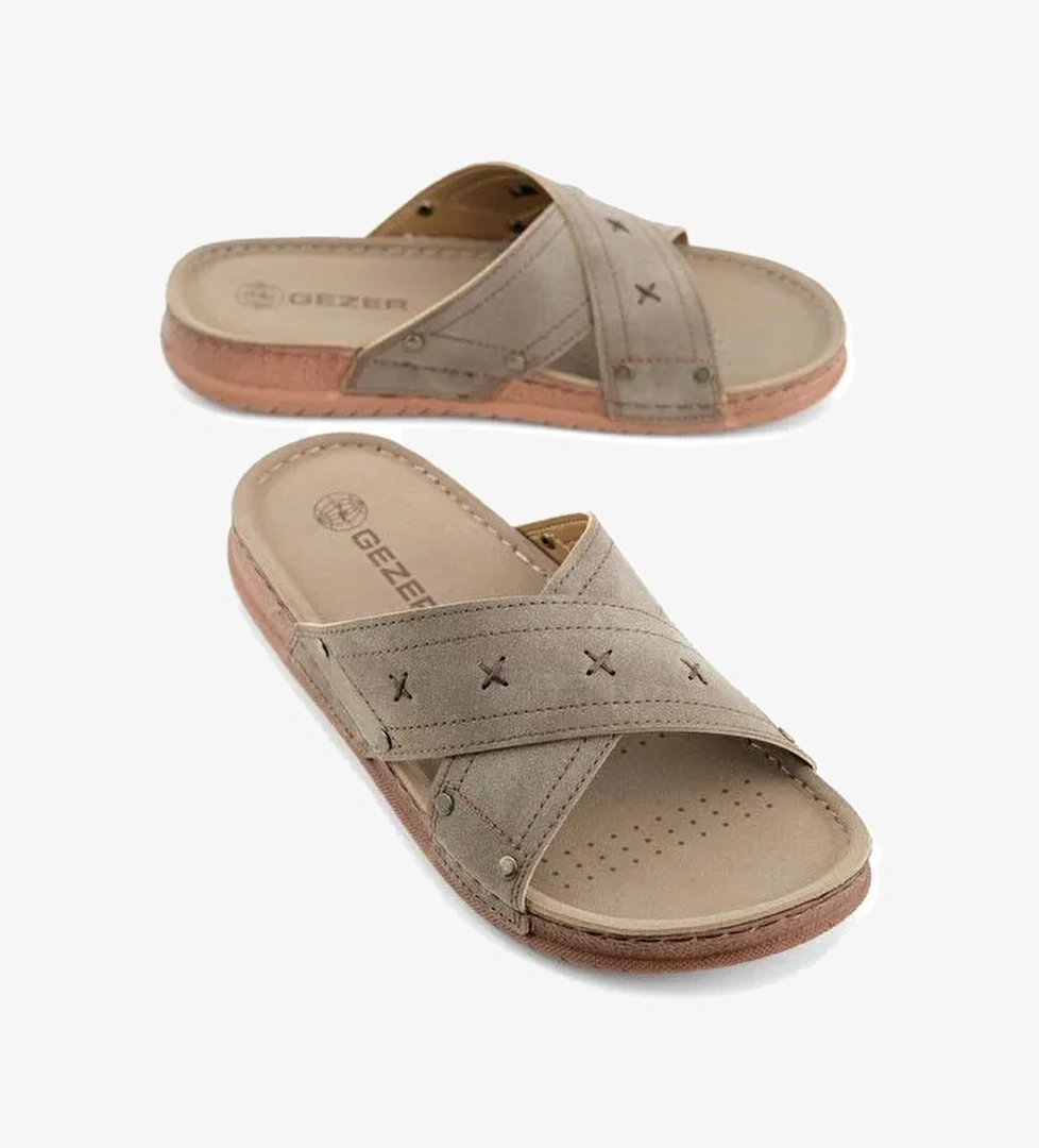 Gezer Yazlık Erkek Suni Deri Rahat Taban Günlük Terlik model görseli