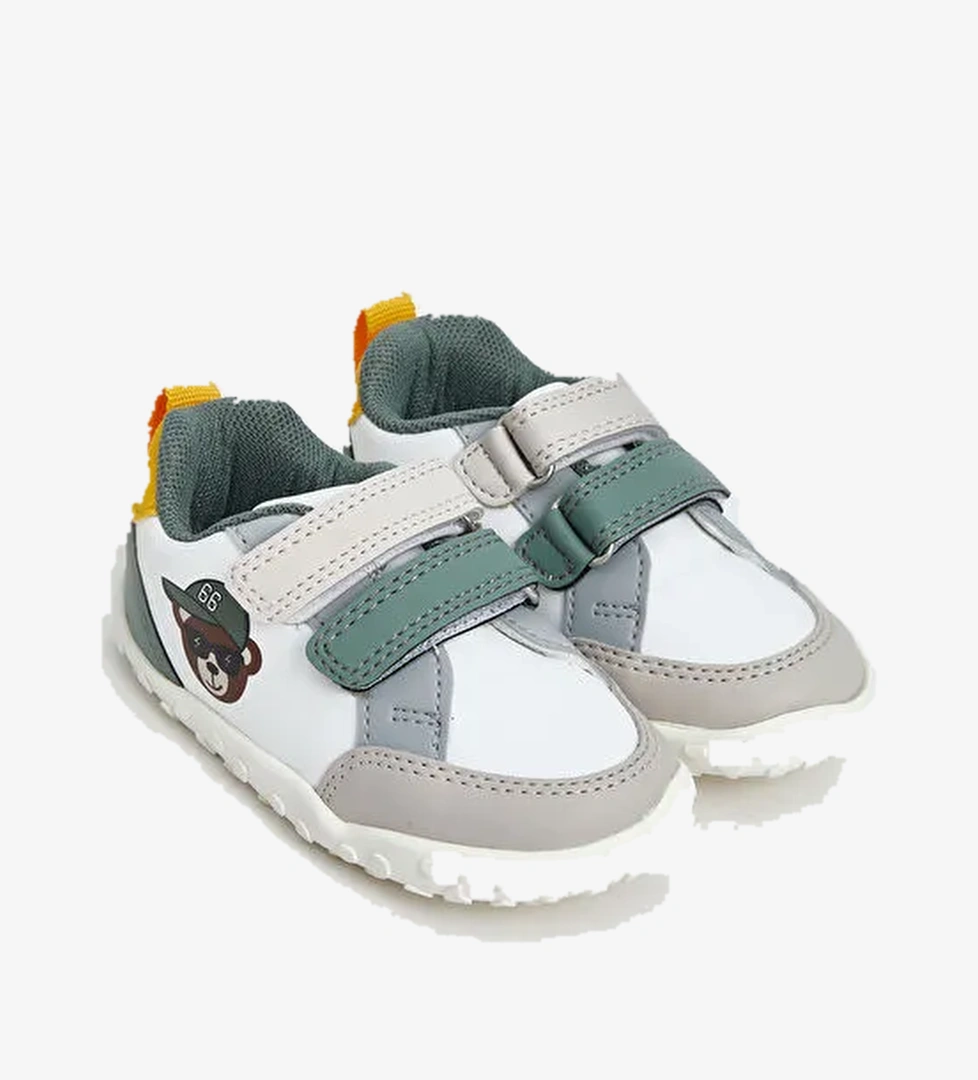 Baskılı Cırt Cırtlı Erkek Bebek Spor Ayakkabı - Görsel 1