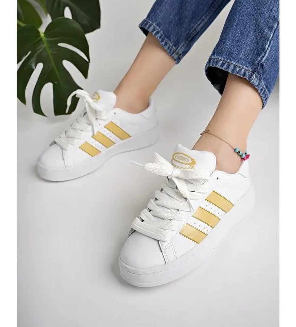 Kadın Ortopedik Günlük Bağcıklı Yürüyüş Koşu Sneaker Spor Ayakkabı