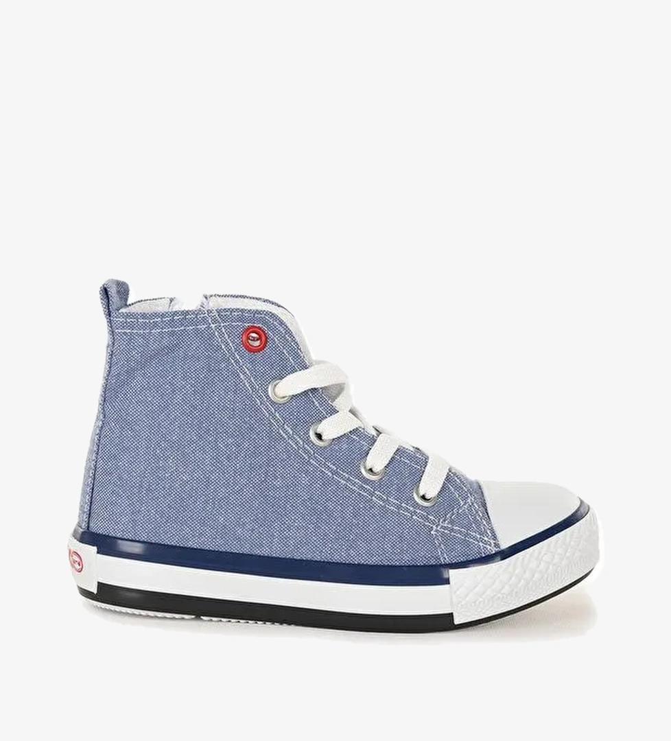 Tinna Bağcıklı Erkek Çocuk Boğazlı Keten Spor Ayakkabı - Görsel 1