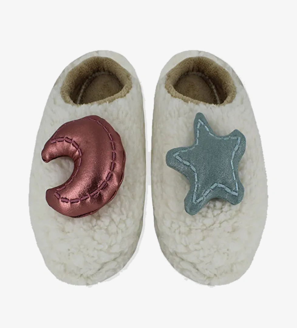 Chirpy STAR - Yıldız ve Ay Desenli Çocuk Ev İçi Terlik model görseli