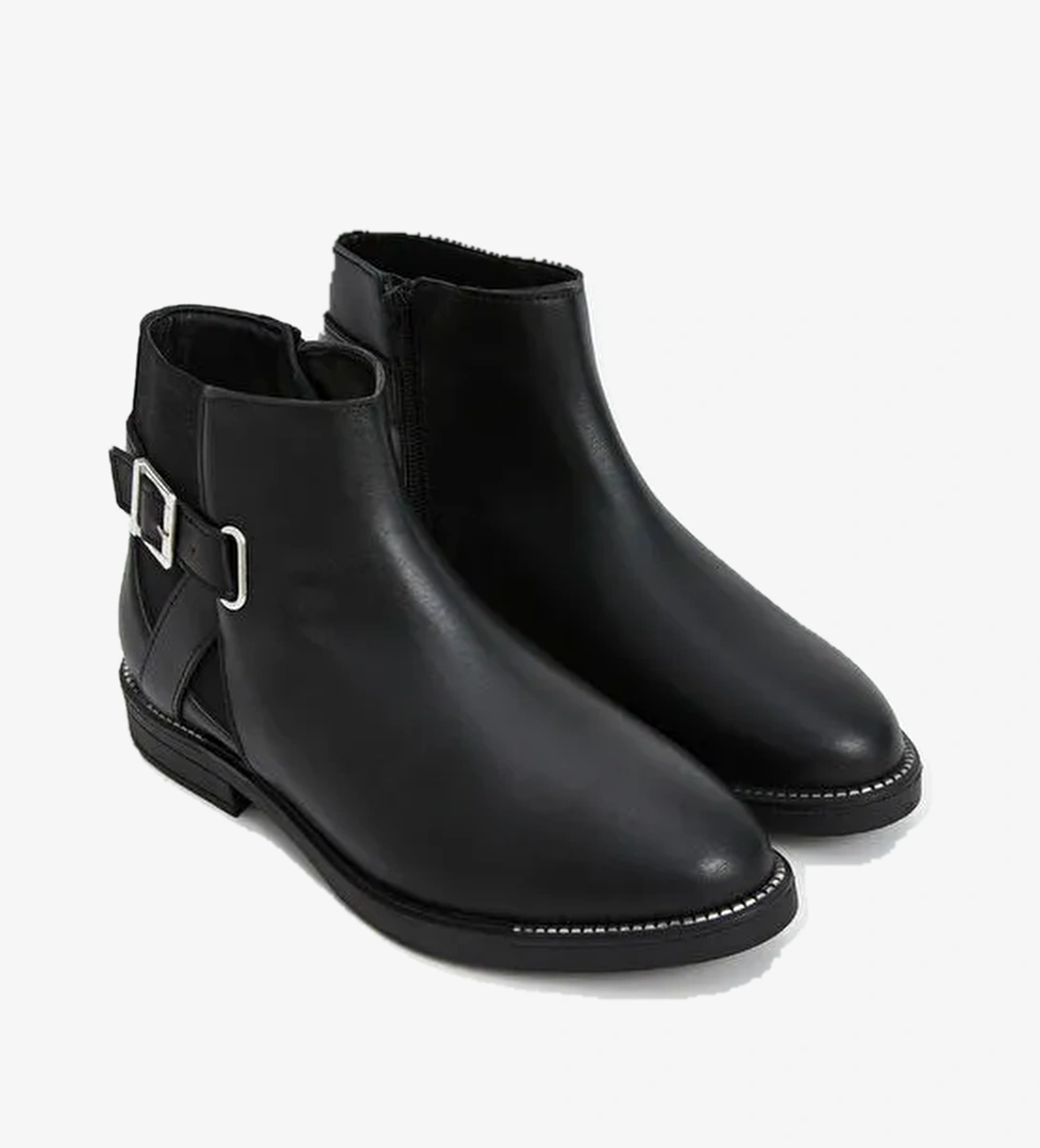 Fermaurlı Deri Görünümlü Kadın Bot - Görsel 1