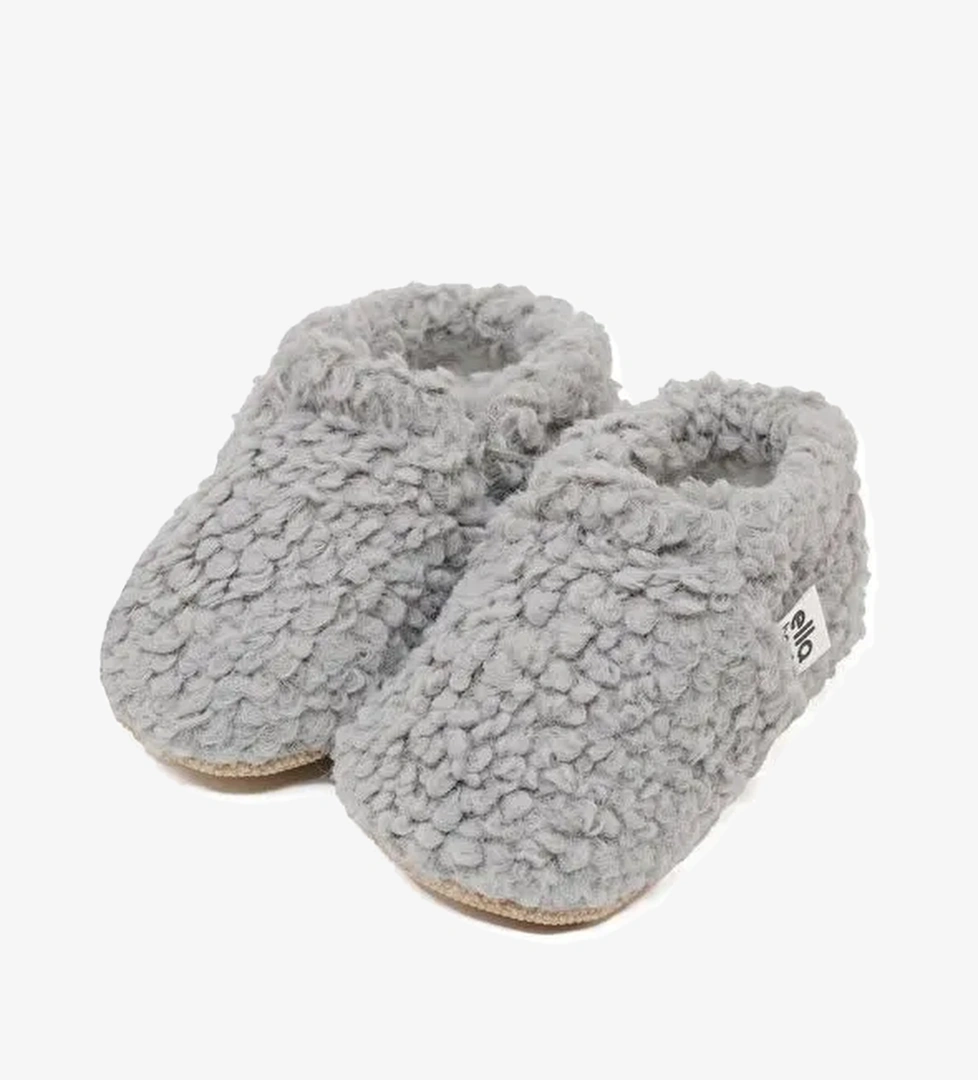 Teddy Bebek Patiği Ev Pandufu, Kaydırmaz Taban, Organik Pamuk Astar Kreş Ayakkabısı - Görsel 1